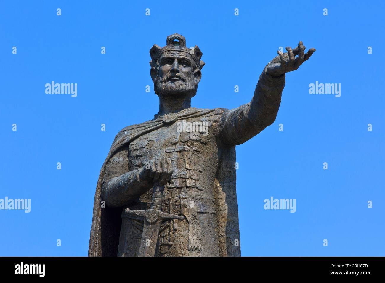 Monument to Lazar of Serbia - Lazar Hrebeljanovic (c. 1329-1389) in Cuprija, Serbia Stock Photo