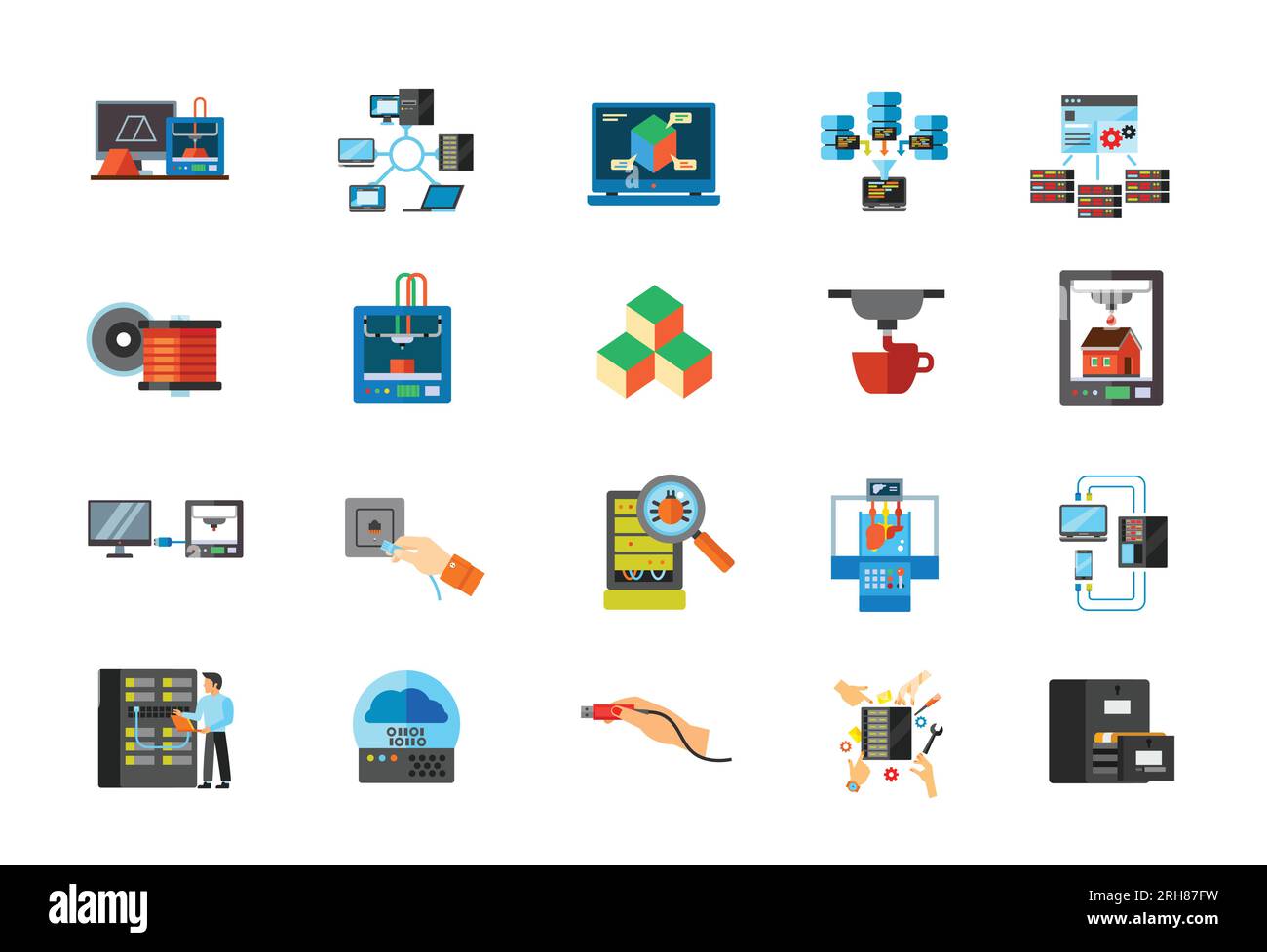 Modern technology icon set Stock Vector Image & Art - Alamy