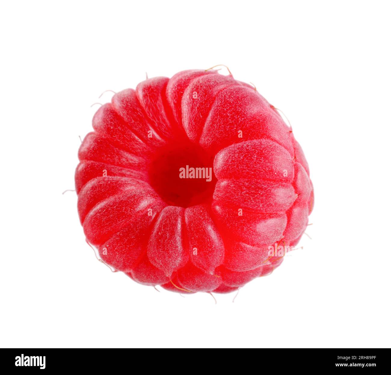 One tasty ripe raspberry isolated on white Stock Photo - Alamy