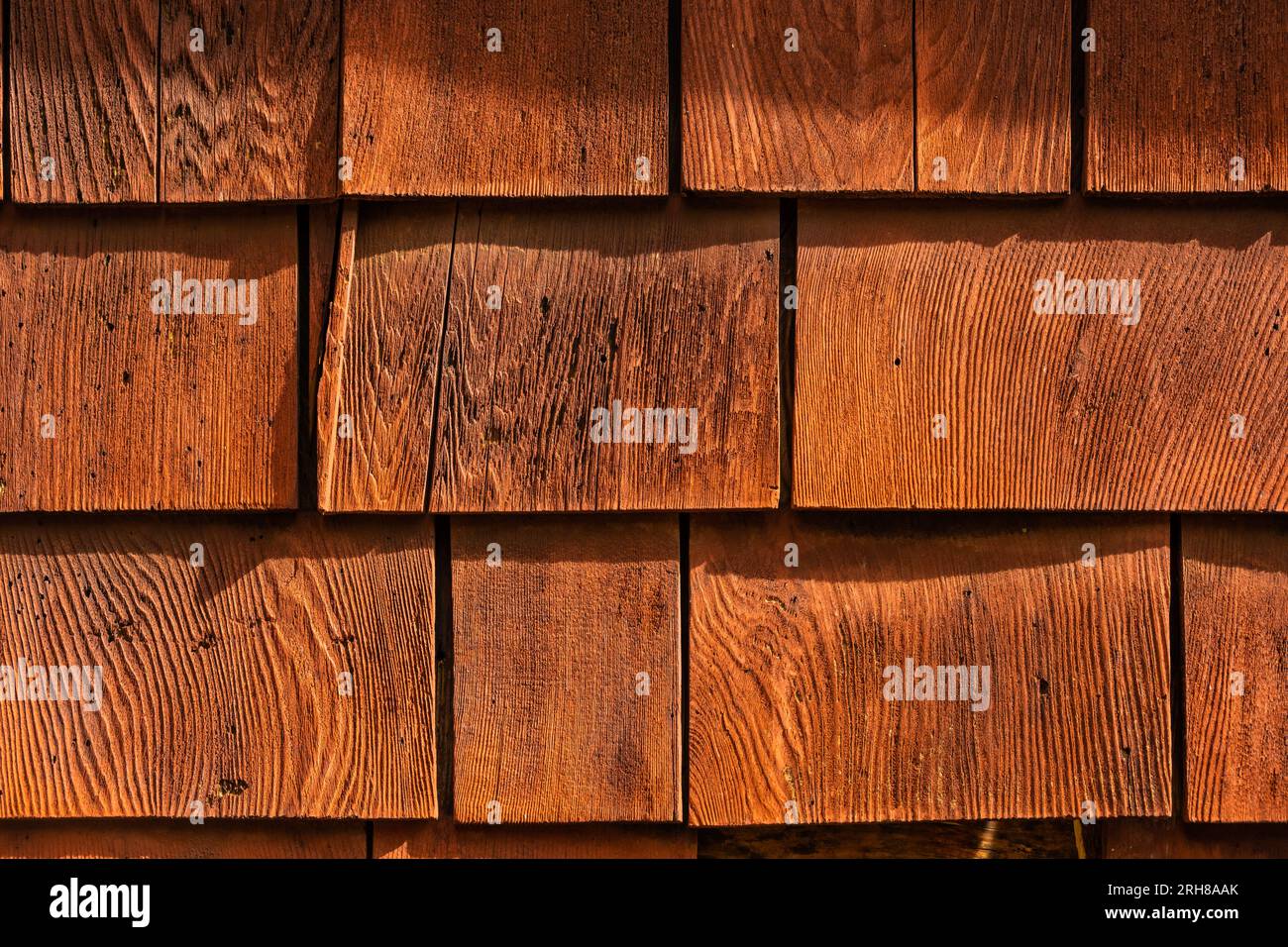 Orange Shingles on The Side Of Cabin in Big Bend Stock Photo Alamy