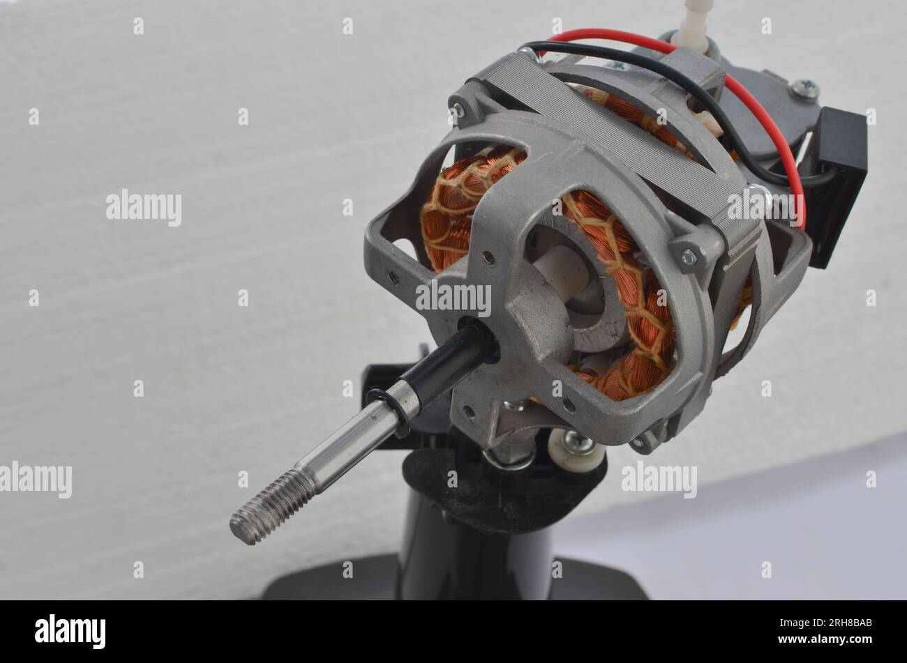 Detail of a domestic table fan motor, representing the concept of