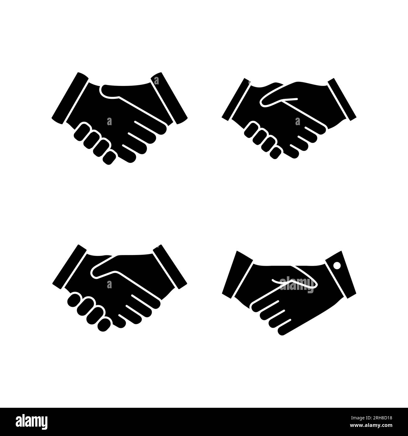 Hand shake icon vector. business handshake. contract agreement ...