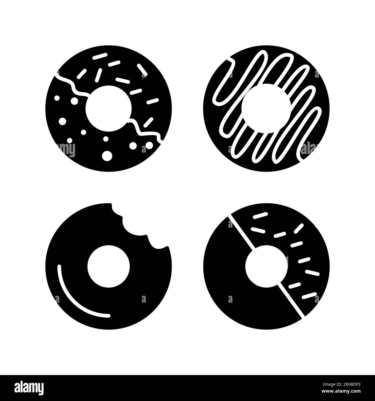Glazed donut bite Black and White Stock Photos & Images - Alamy