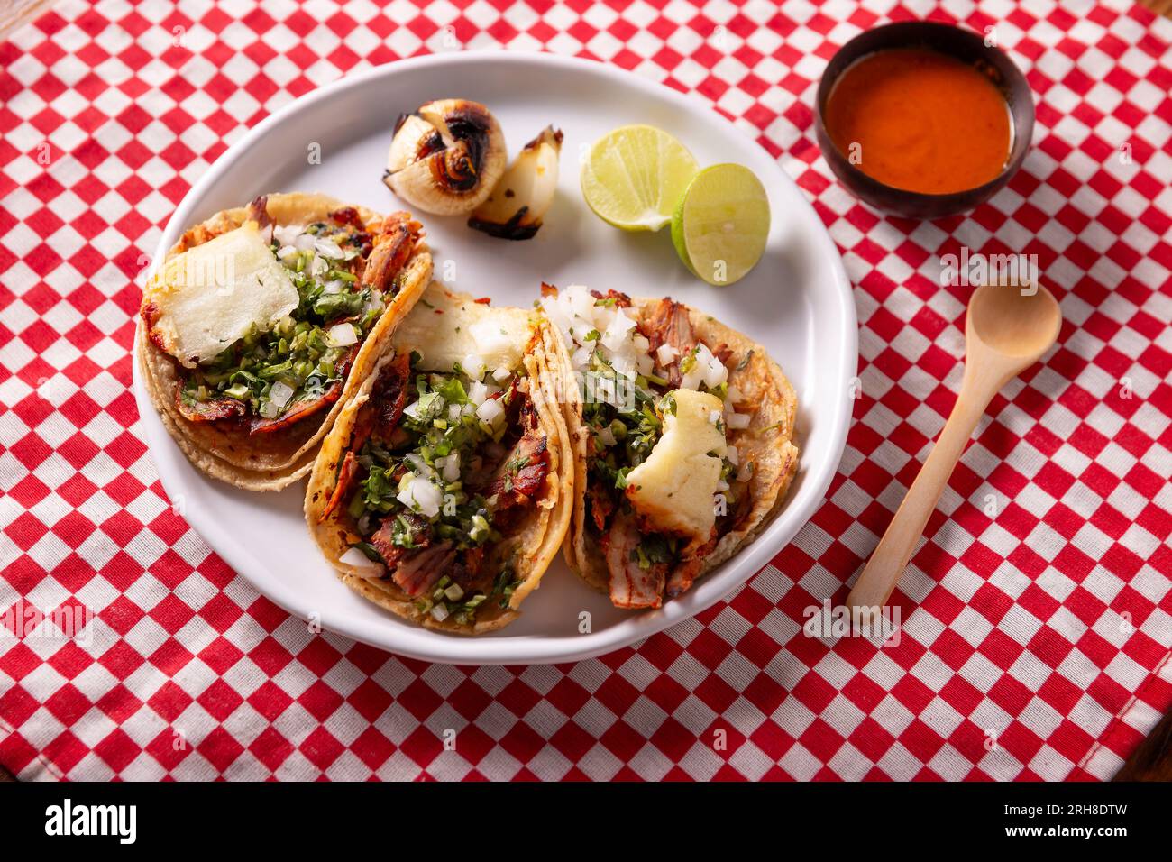 Tacos al pastor. Also known as Tacos de Trompo, they are the most