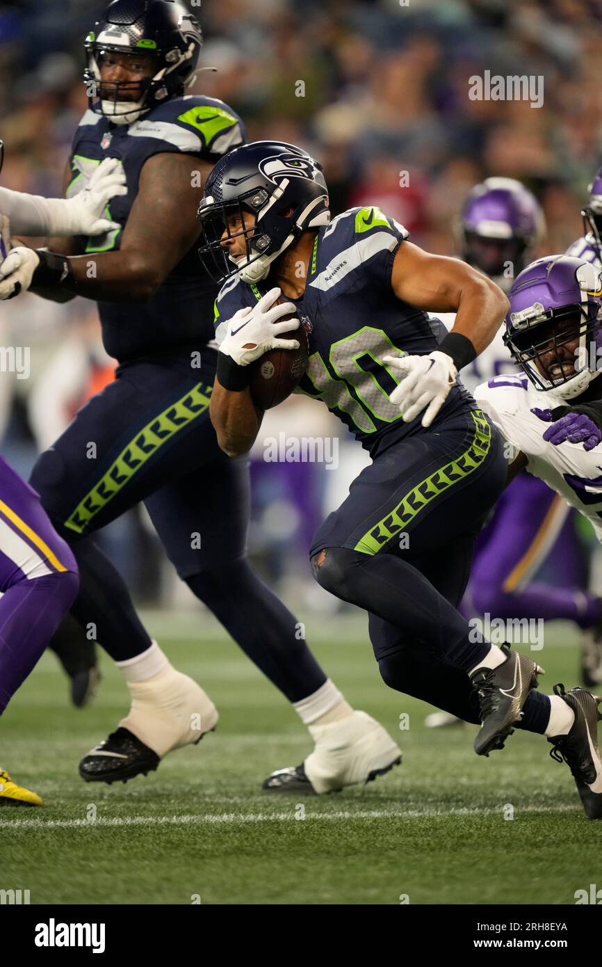 Seattle Seahawks running back Bryant Koback (40) runs with the ball