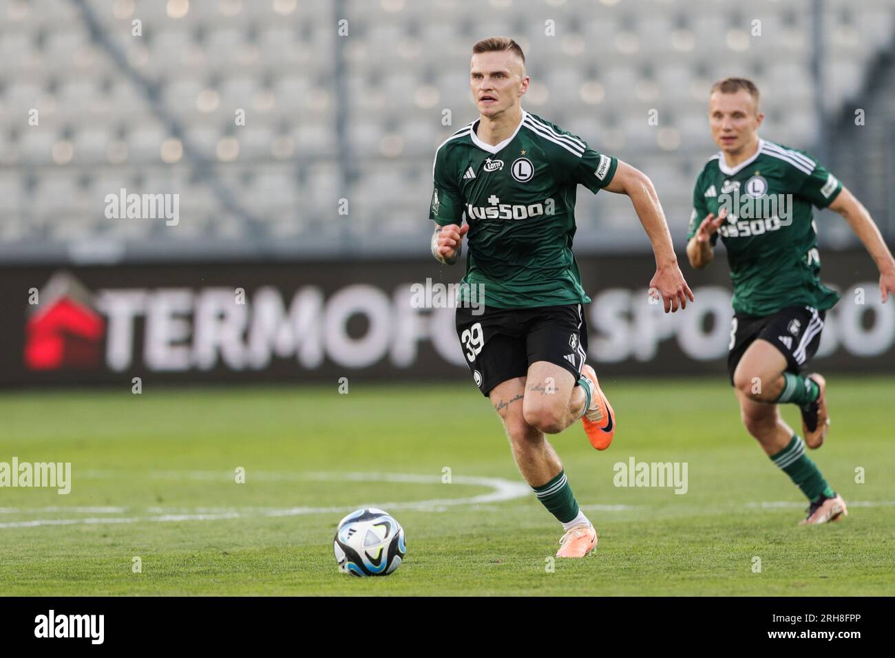Krakow, Poland. 13th Aug, 2023. Maciej Rosolek of Legia Warszawa seen