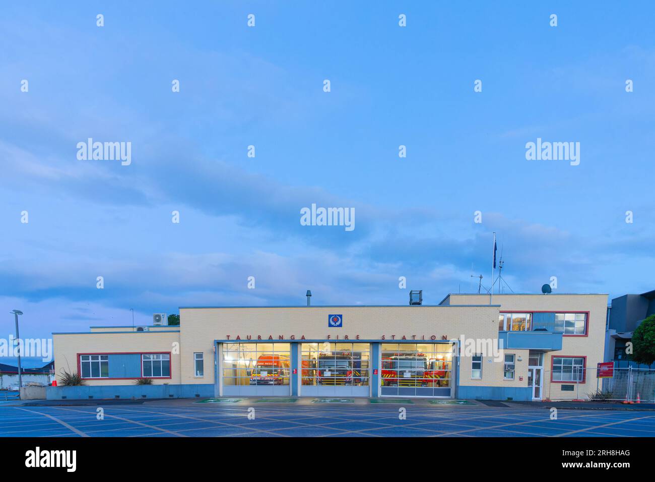 Tauranga New Zealand August 8 2023; Deco style fire station at