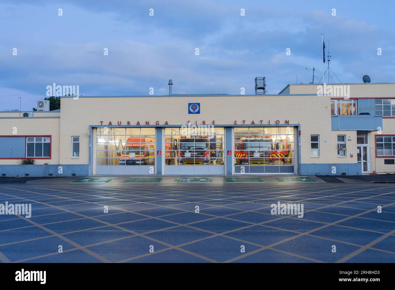 Tauranga New Zealand August 8 2023; Deco style fire station at
