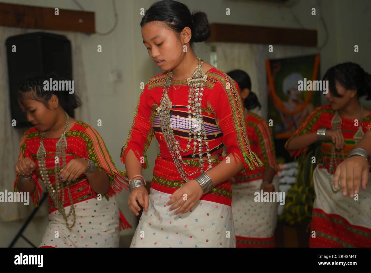 Indigenous girls perform traditional dances on the occasion of World ...