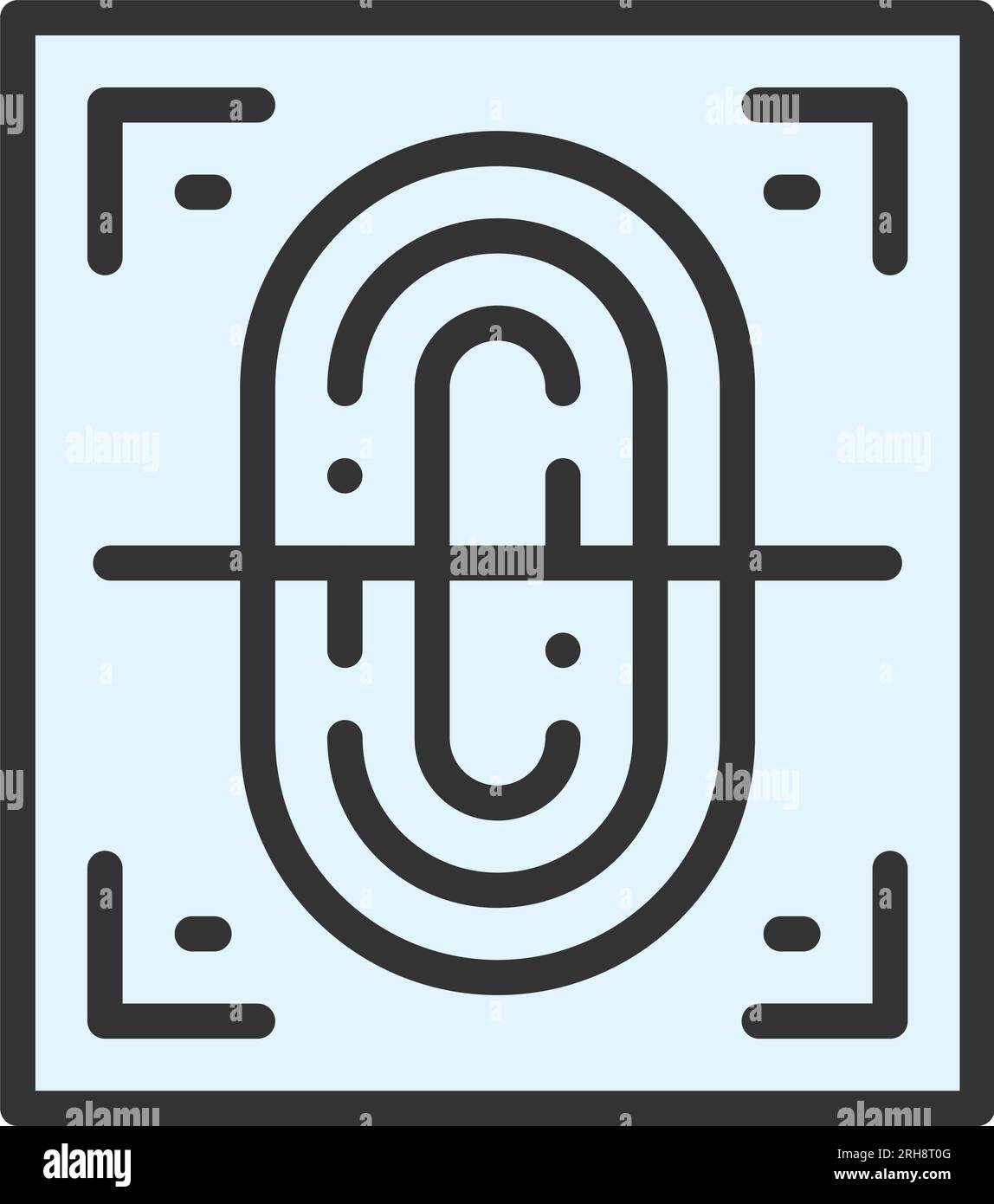Scan finger icon outline hi-res stock photography and images - Alamy