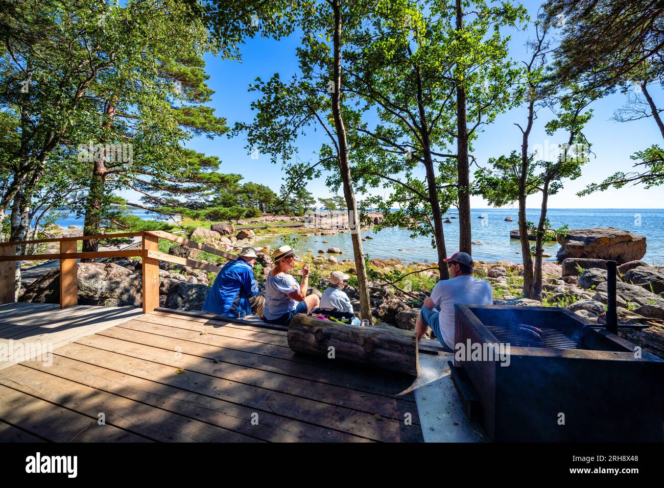 A sunny day at Varlaxudden recreation area in Porvoo, Finland Stock Photo