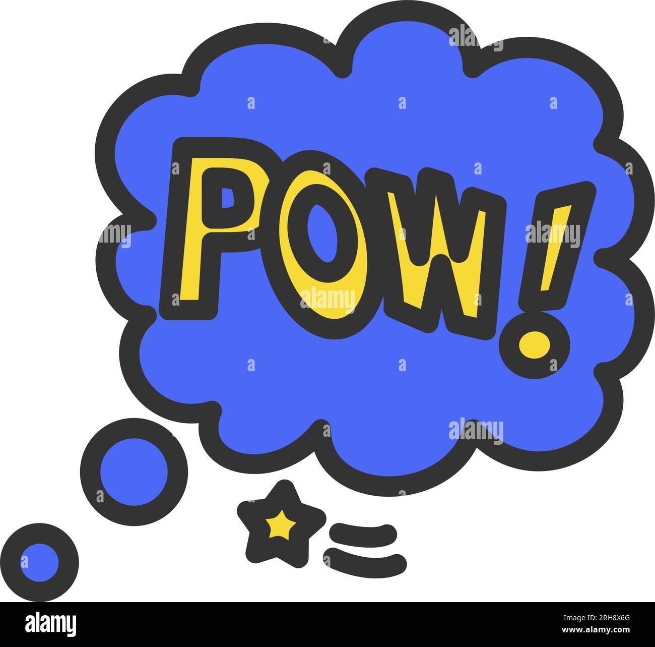 Pow Bubble Icon Image Stock Vector Image &amp; Art - Alamy