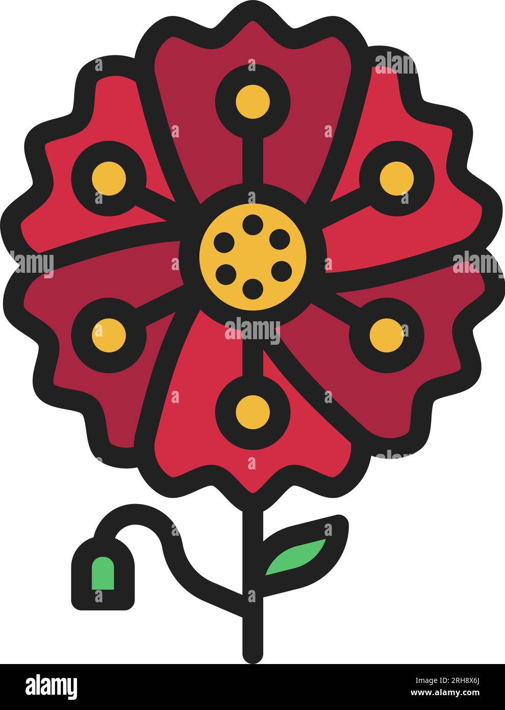 Poppy Icon Image Stock Vector Image & Art - Alamy