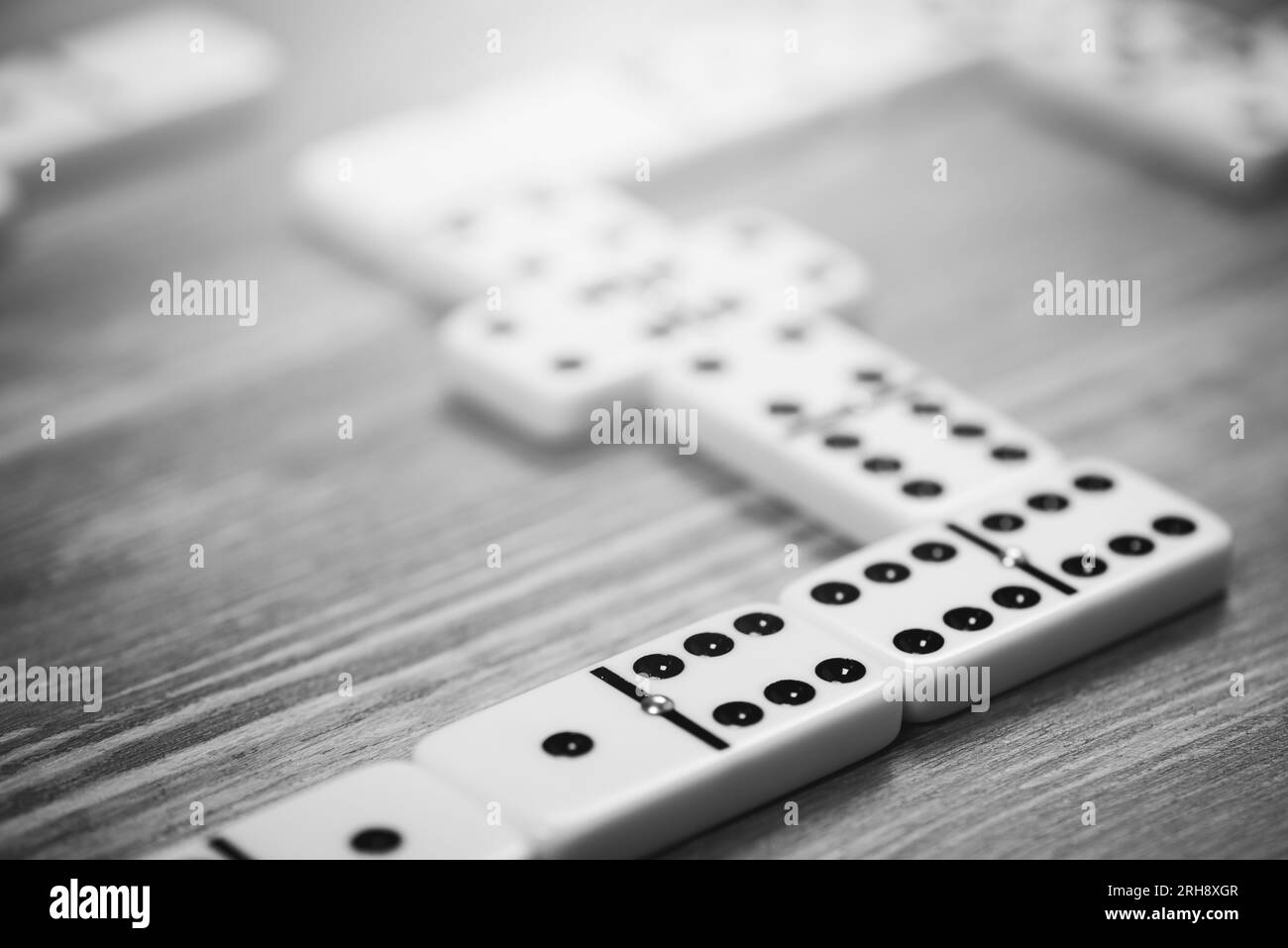 Domino wooden toy Black and White Stock Photos & Images - Alamy