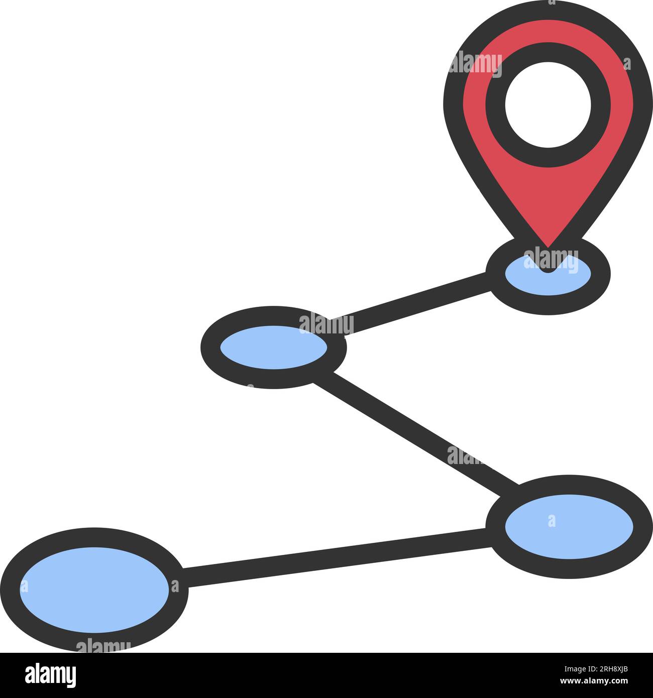 Gps route icon outline hi-res stock photography and images - Alamy