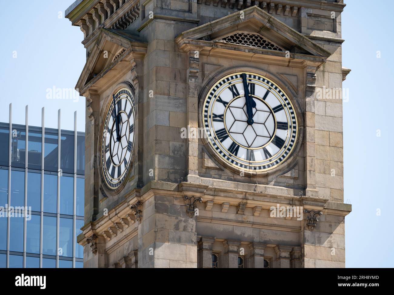 Clock on Birmingham Museum and Art Gallery, West Midlands, England, UK