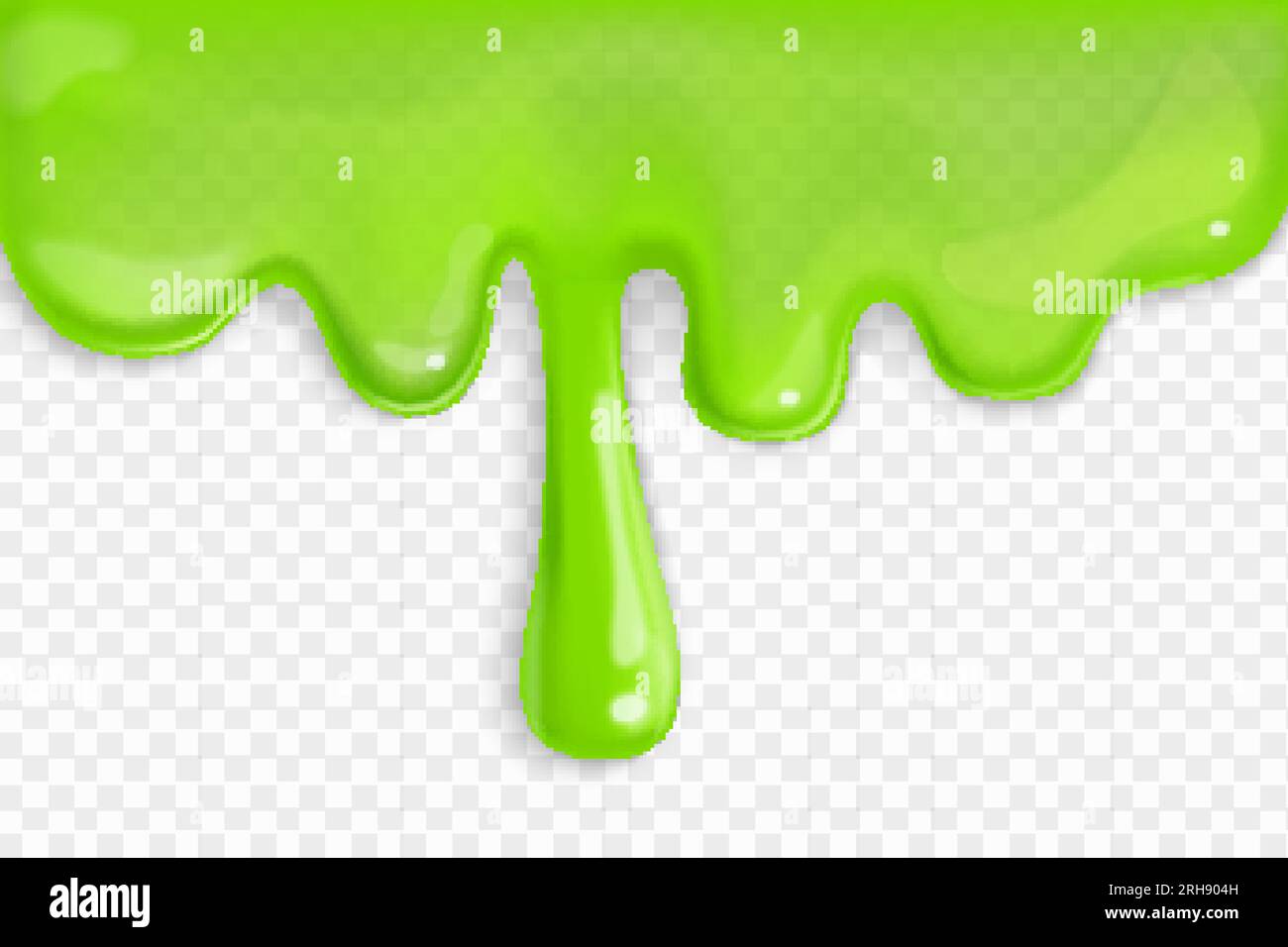 Dripping rainbow slime on a transparent background