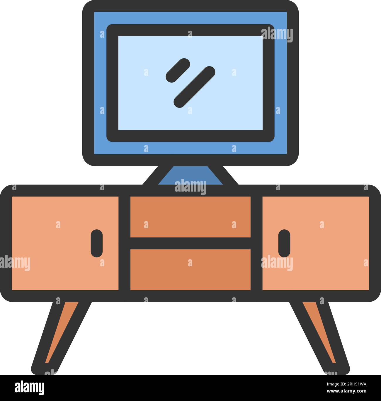 TV Stand Icon Image Stock Vector Image & Art Alamy