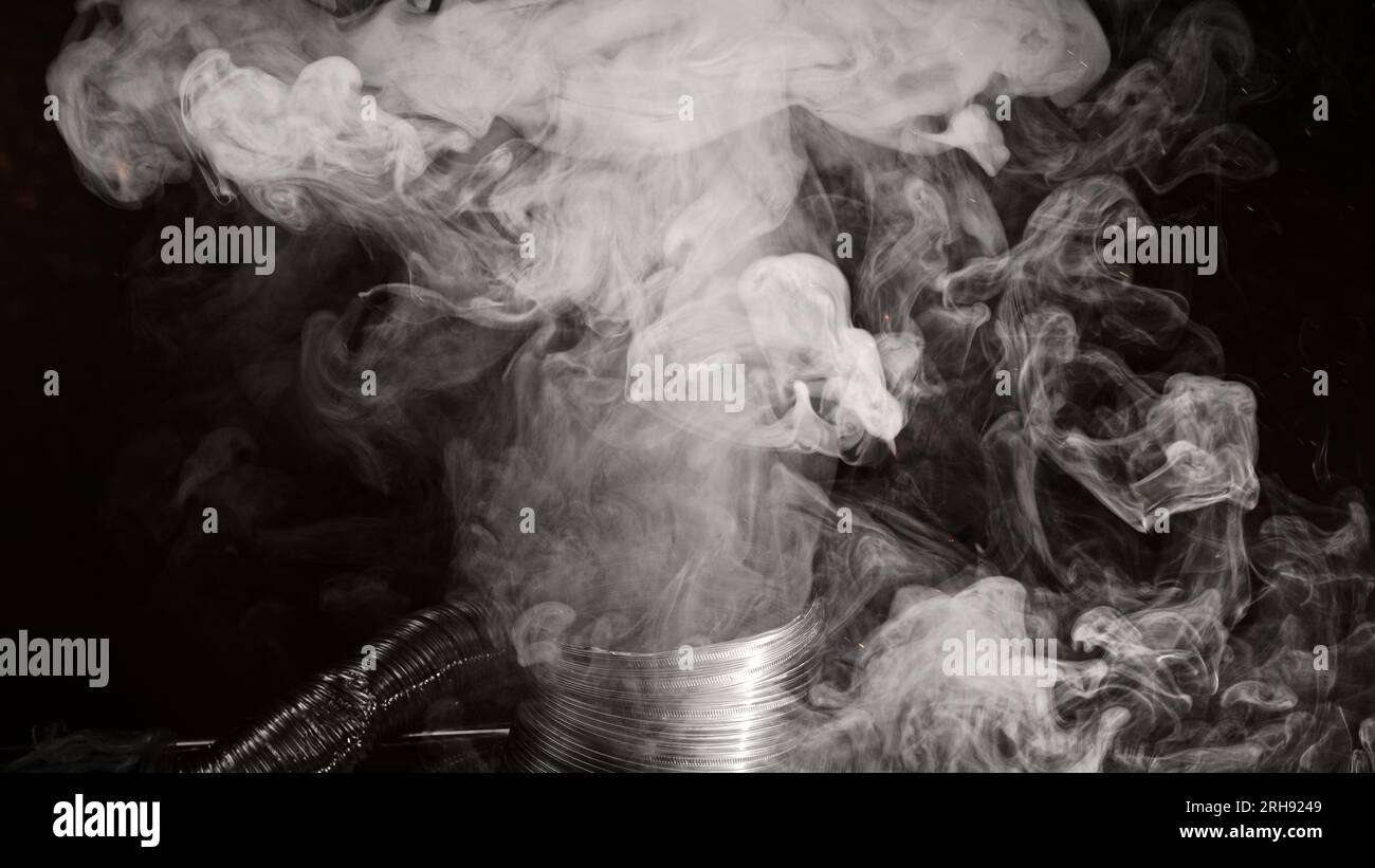 Smoke exhaust industrial smog fume cloud duct pipe Stock Photo Alamy