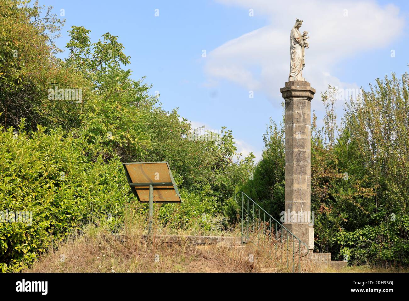 Fin de la Guerre de Cent Ans et monument Talbot à Castillon-la-Bataille. Ce monument commémore la célèbre bataille de Castillon et marque le lieu où a Stock Photo