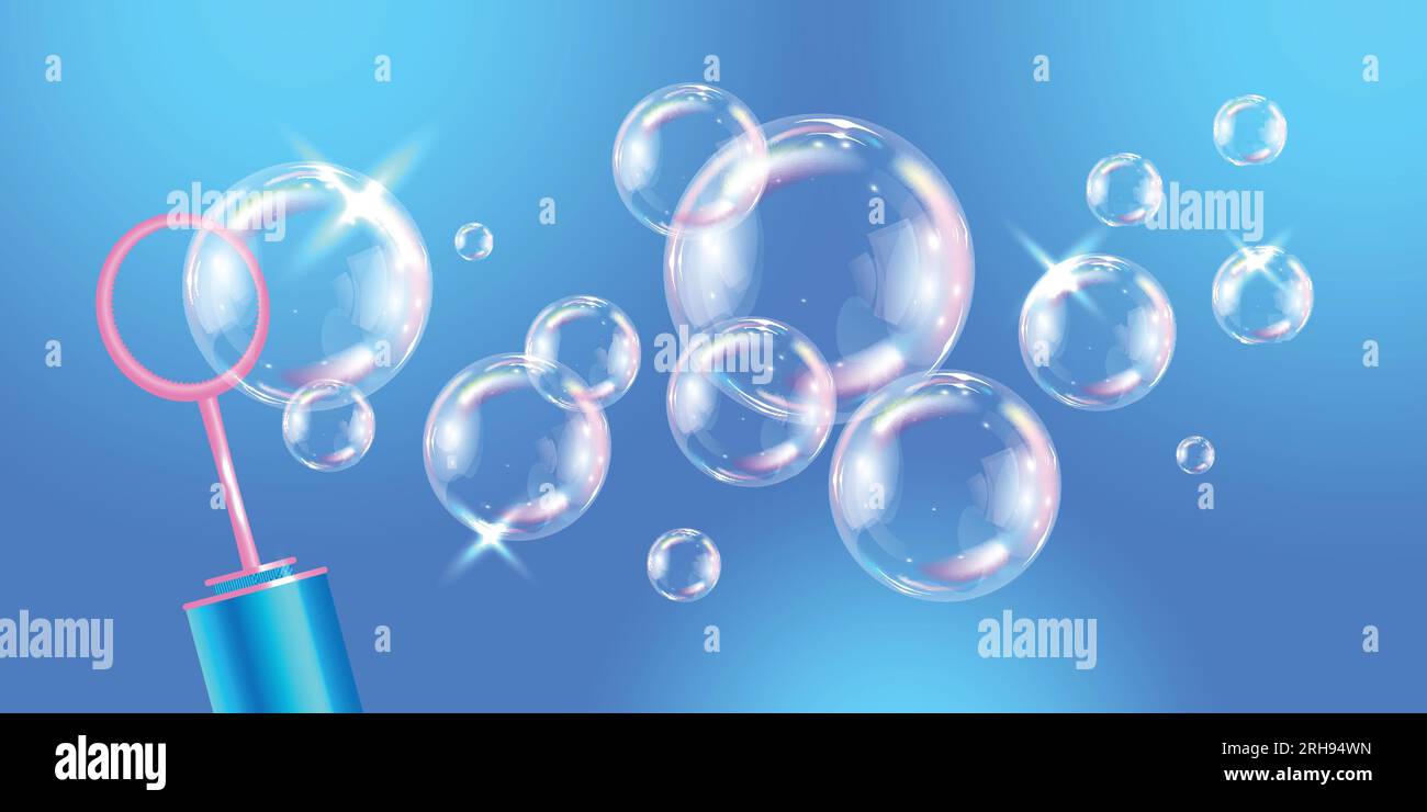 Iridescent soap bubbles Stock Vector Images - Alamy