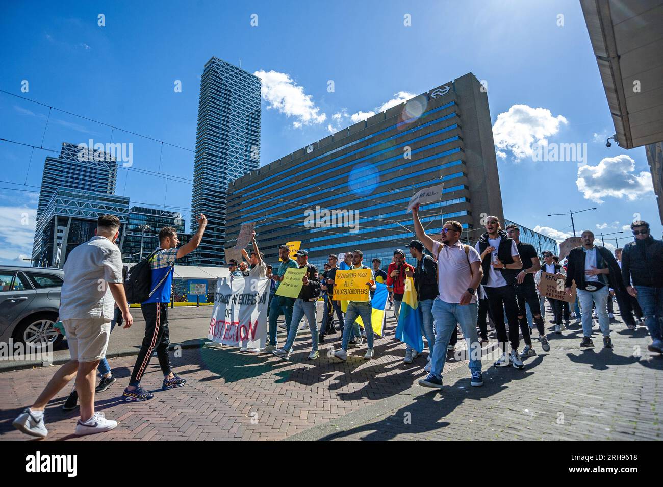 The Hague, The Netherlands. Monday 14th August 2023. Putin's invasion of Ukraine, saw not only the mass evacuation of its indigenes people, but also the evacuation of its foreign student body studying in that country. Rather than return home, most fled to neighbouring Europe and four-thousand plus entered The Netherlands. At the time they too were granted asialism with similar rights as awarded to Ukrainians nationals. Credit: Charles M Vella/Alamy Live News Stock Photo