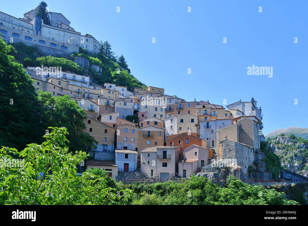 Panoramic view of Muro Lucano, an old village in the mountains of Basilicata  region, Italy Stock Photo - Alamy