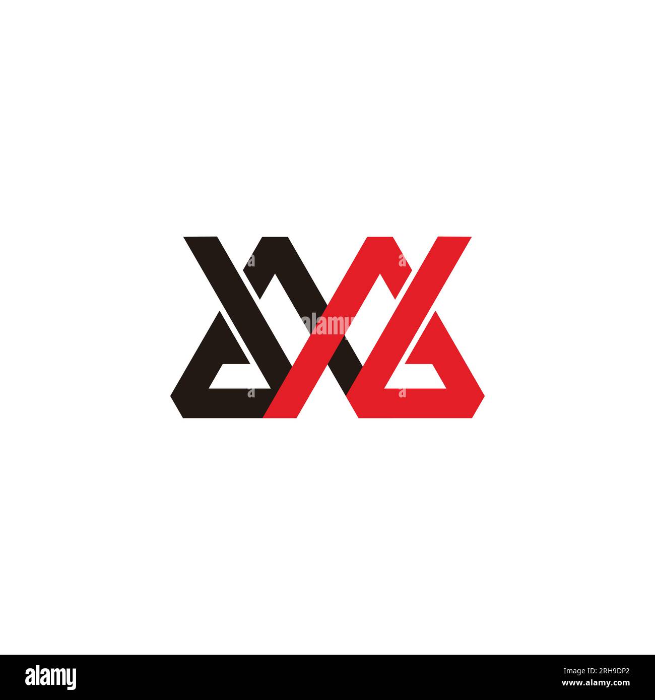 letter ml colorful triangle logo vector Stock Vector