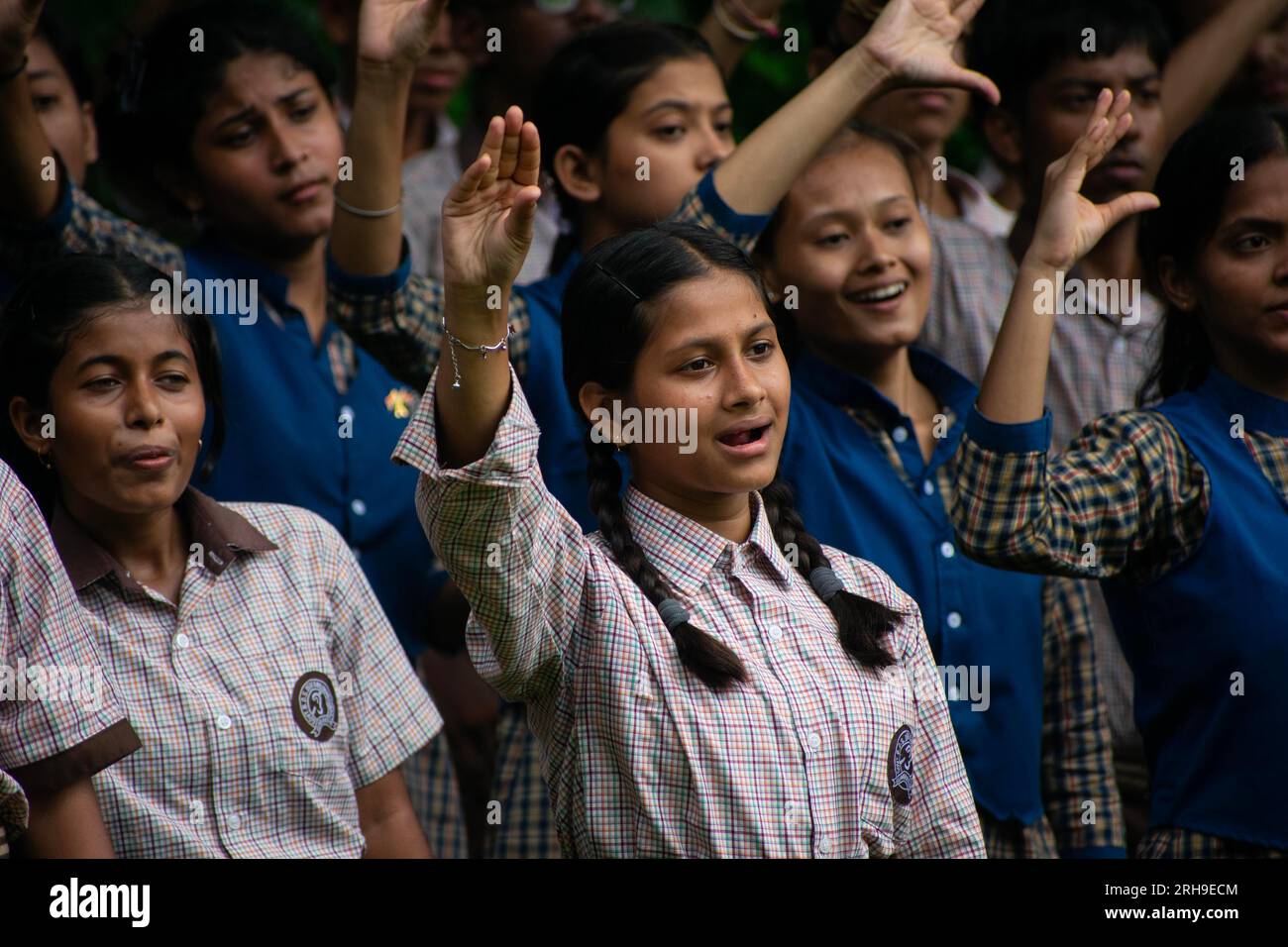 Guwahati, Assam, India. 15th Aug, 2023. Students of Govt. Deaf And Dumb