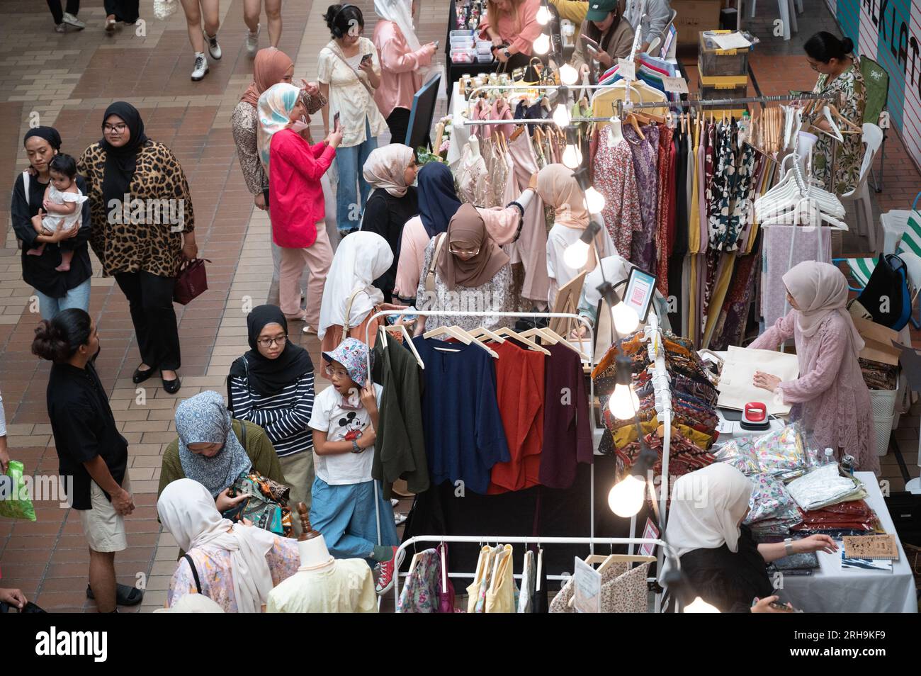 Clothes shopping, Central Market, Kuala Lumpur , Malaysia Stock Photo