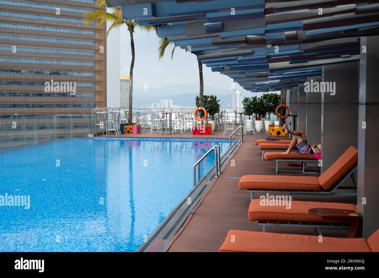 Loft Pool restaurant and Hotel, Kuala Lumpur , Malaysia Stock Photo