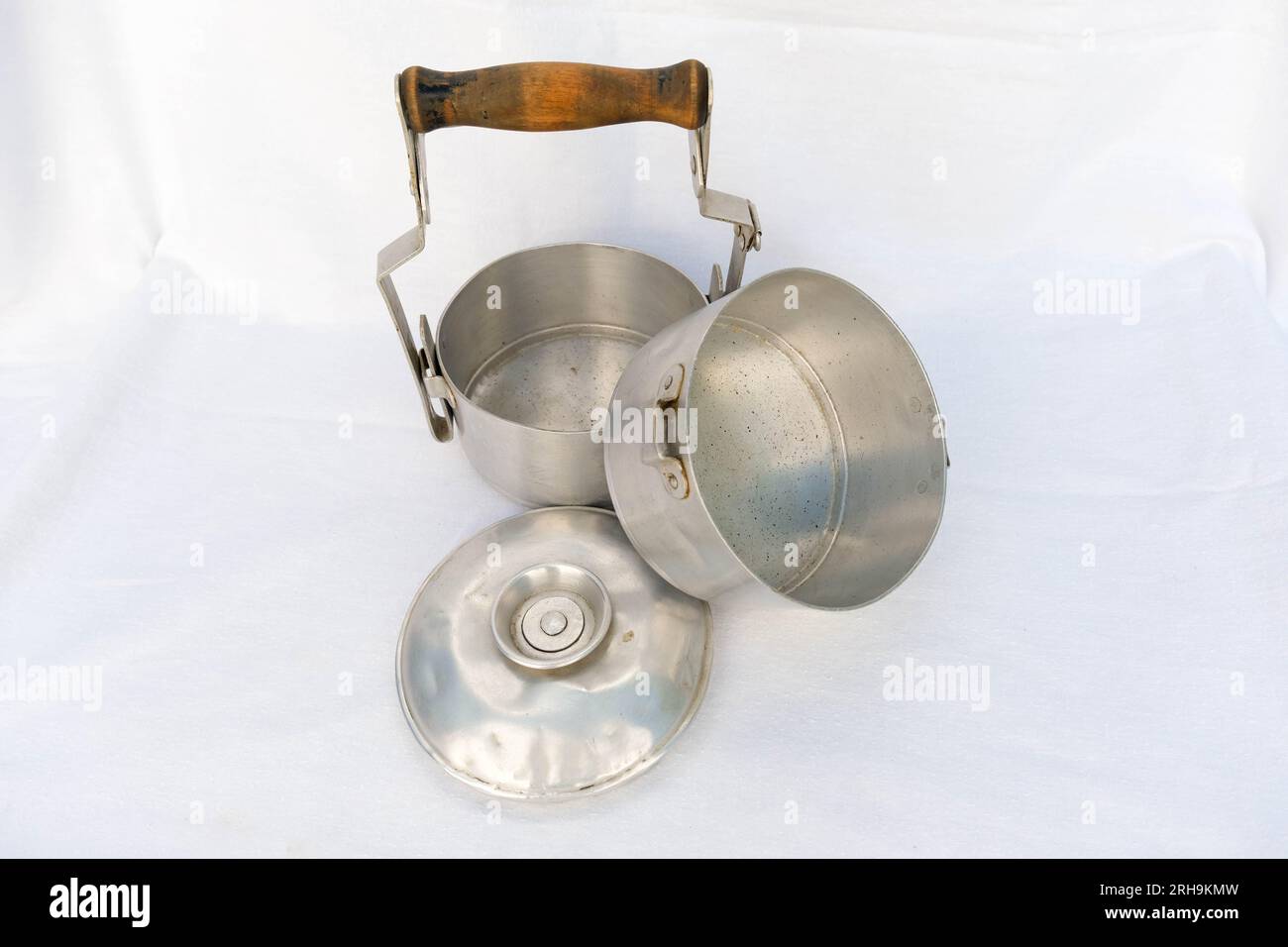 old milk canister in parts 2 Stock Photo