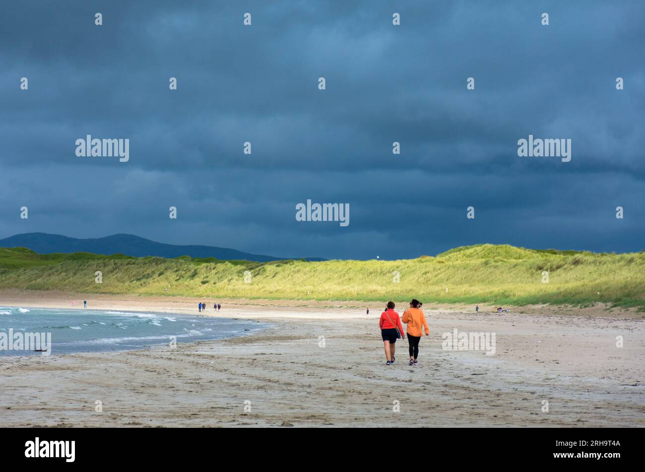 Narin Strand or beach, near Portnoo, Ardara, County Donegal, Ireland. A blue flag beach on the Wild Atlantic Way coast. Stock Photo