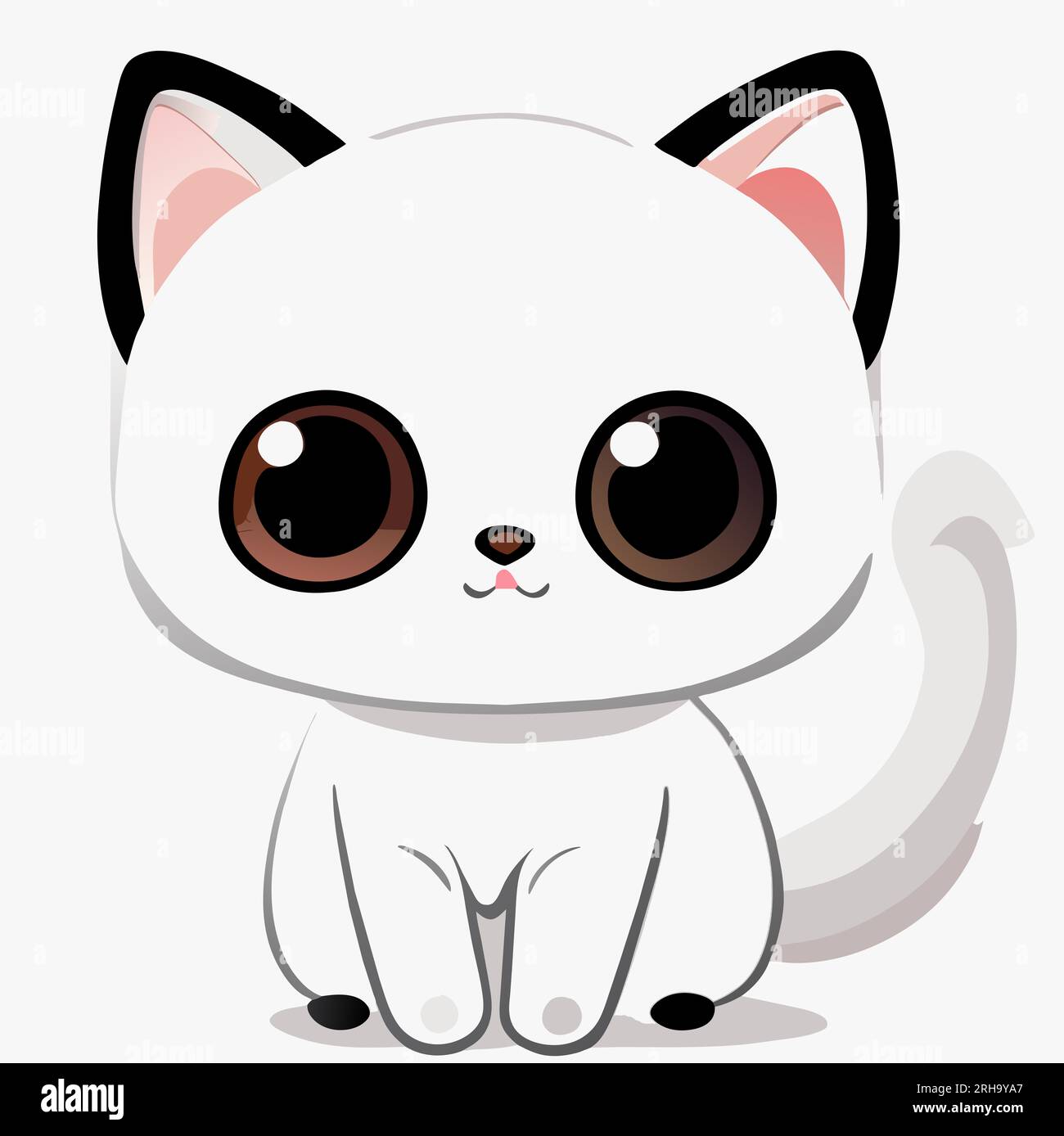 Kawaii cat icon cute animal hi-res stock photography and images