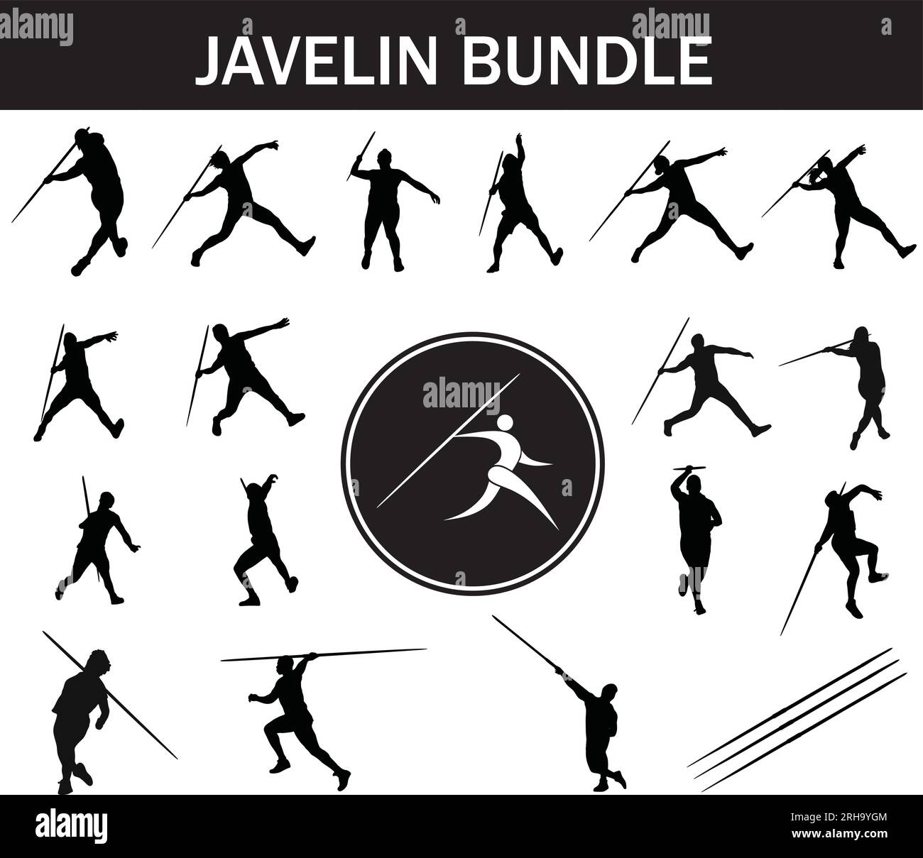 Javelin throw equipment Stock Vector Images Alamy