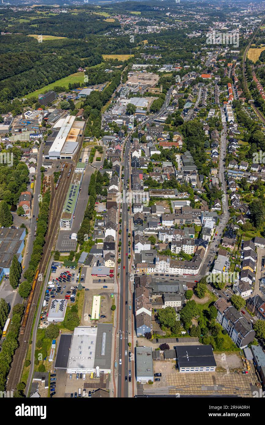 Aerial view, Mühlenstraße industrial park, Neue Feuerwache Haufer Straße, Gevelsberg, Ruhr area, North Rhine-Westphalia, Germany, Mühlenstraße industr Stock Photo