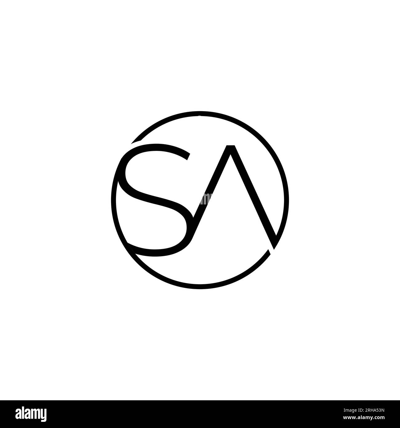 Initial letter sa logo design template sa letter vector image. Sa ...