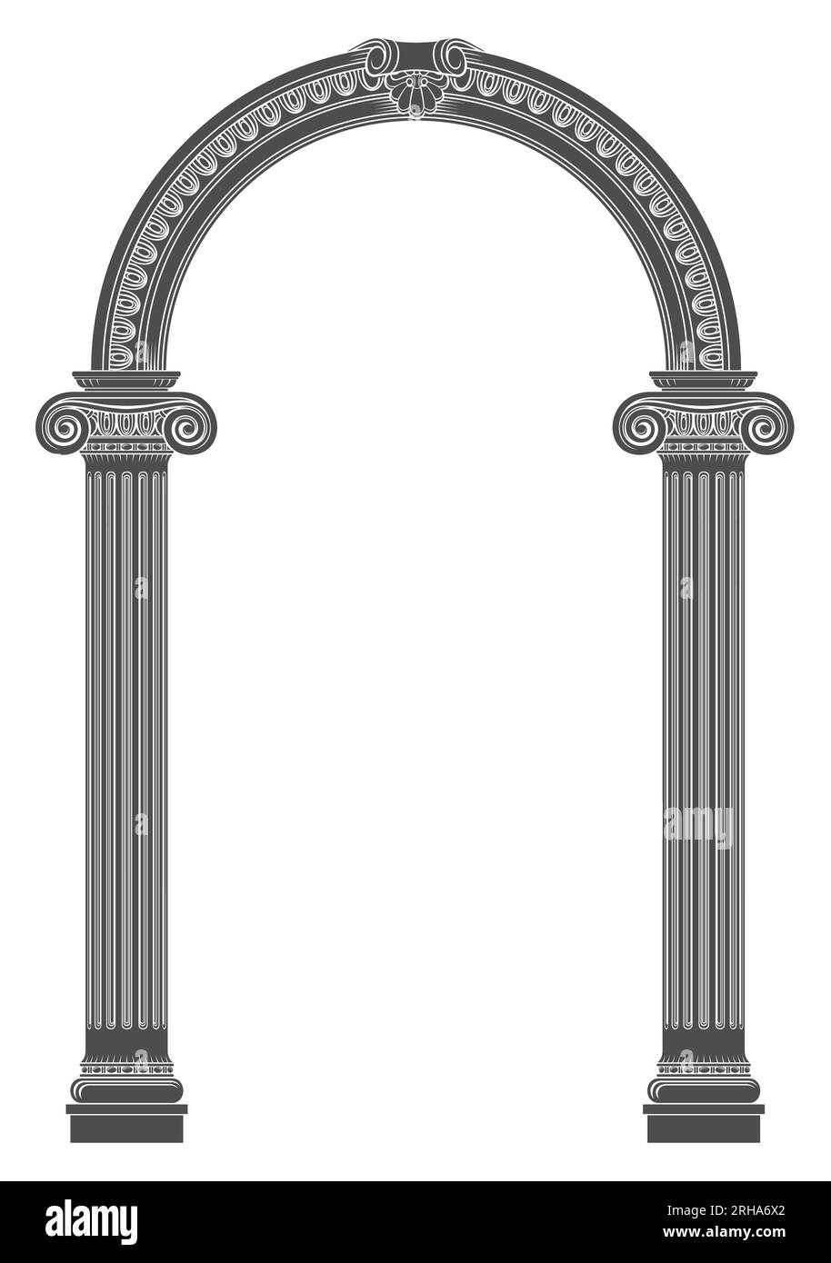 Renaissance style interior architecture cathedral Stock Vector Images