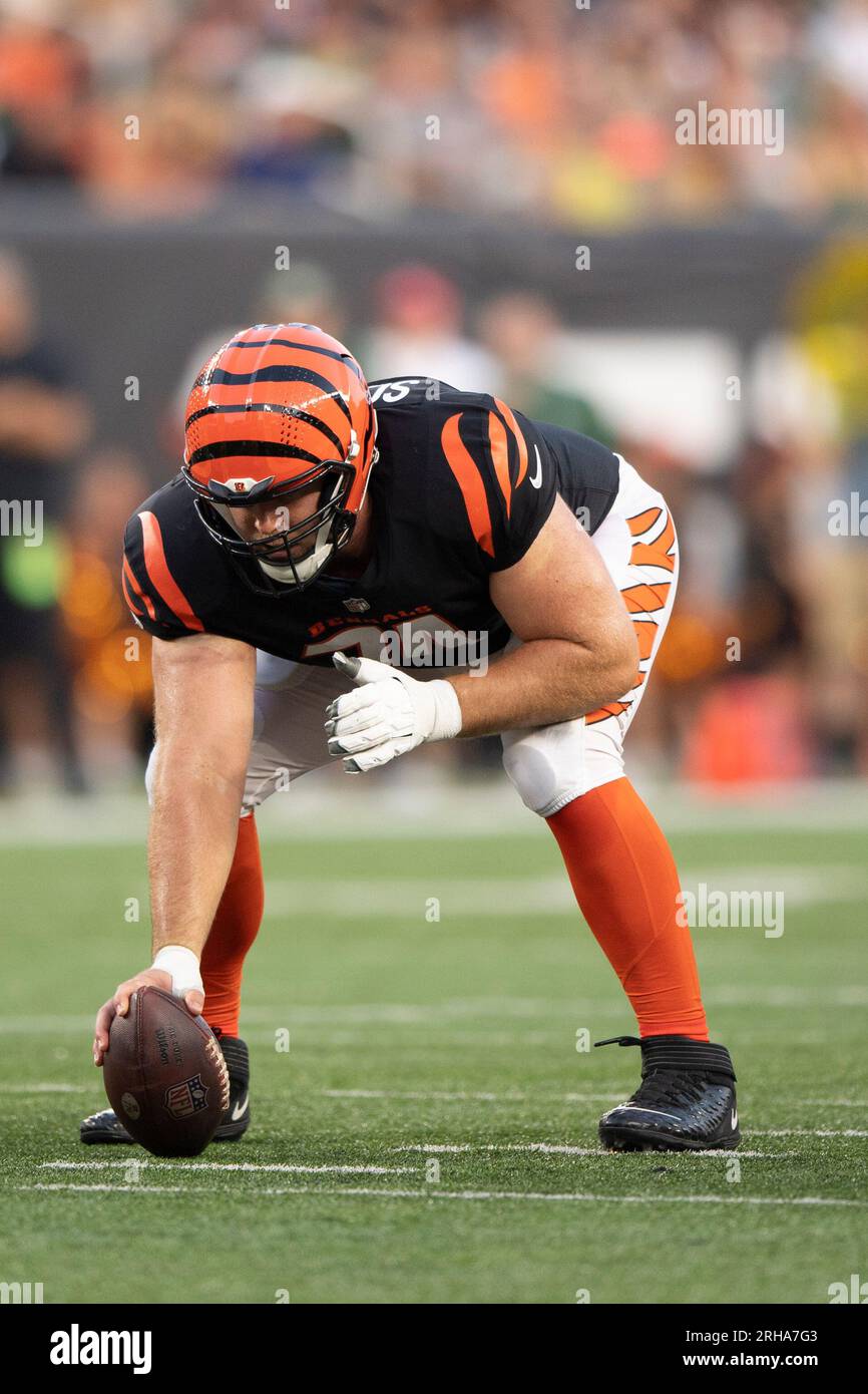 Cincinnati Bengals guard Max Scharping (74) works during the first