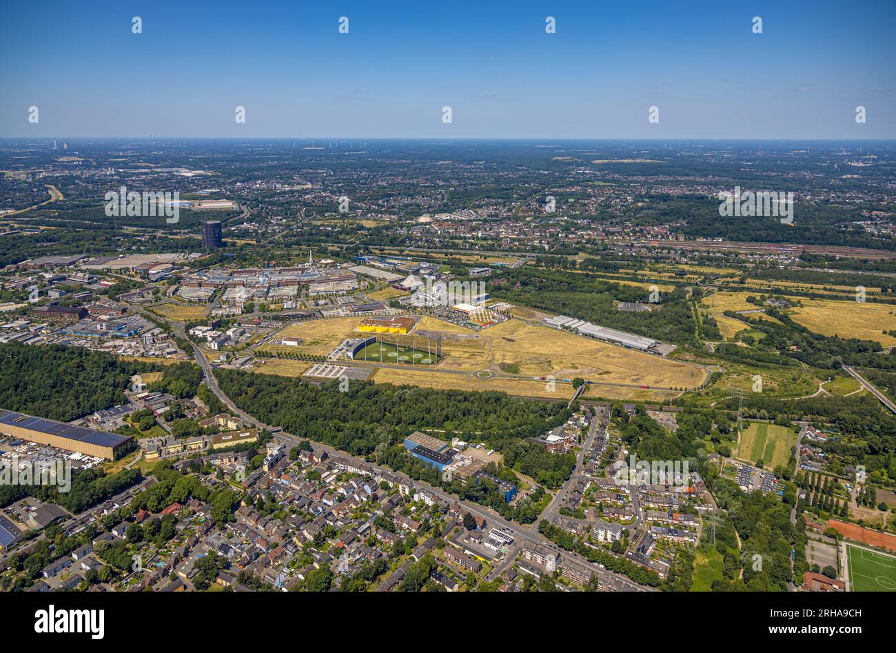 Aerial view, Westfield Centro shopping center, Neue Mitte, Topgolf