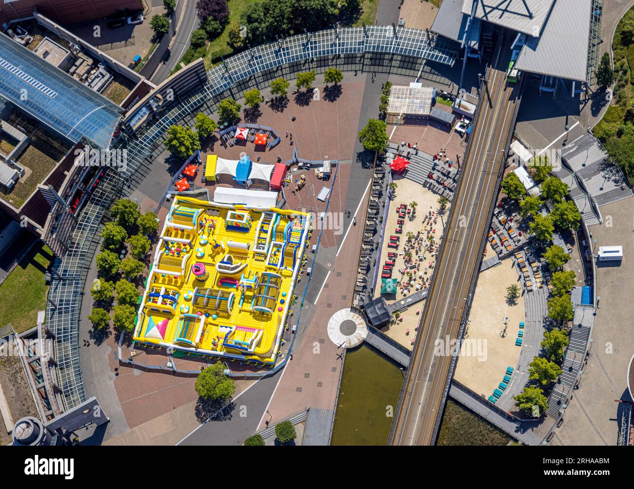 Aerial view, Westfield Centro shopping center, Neue Mitte, Platz der