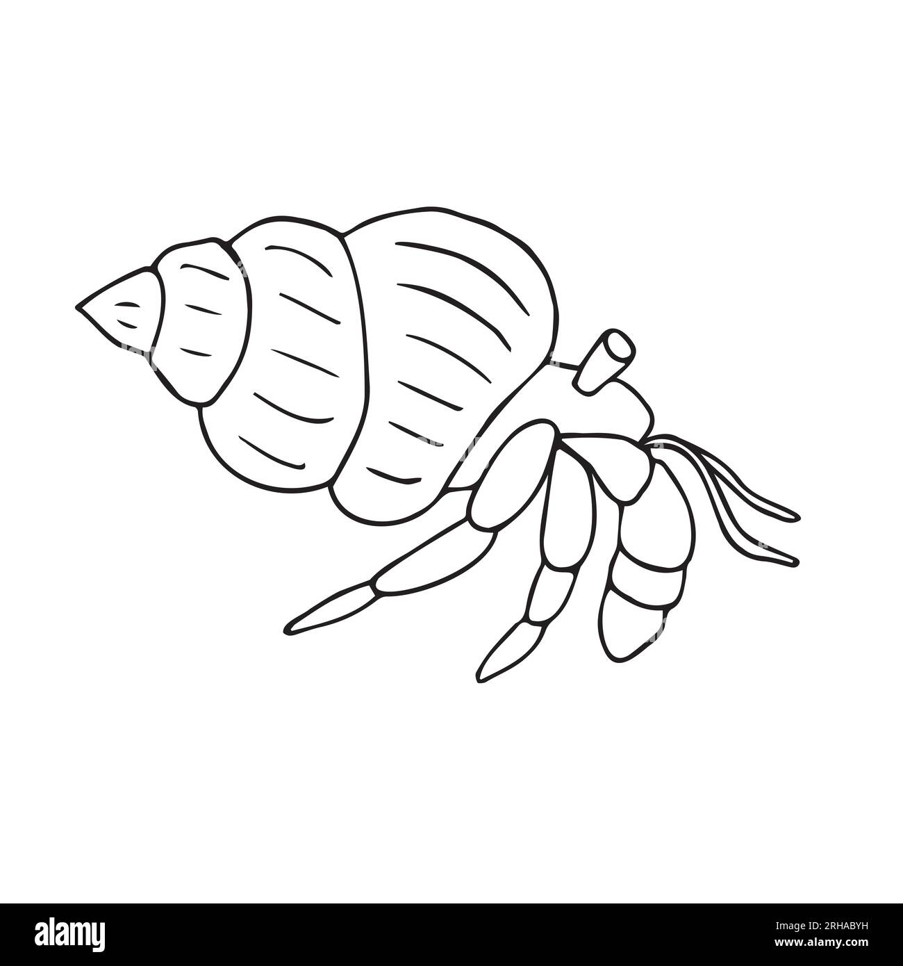 Cute Hand Drawn Art Hermit Crab Says Hi T-Shirt Cute Hand Drawn Art Hermit Crab Says Hi T-Shirt