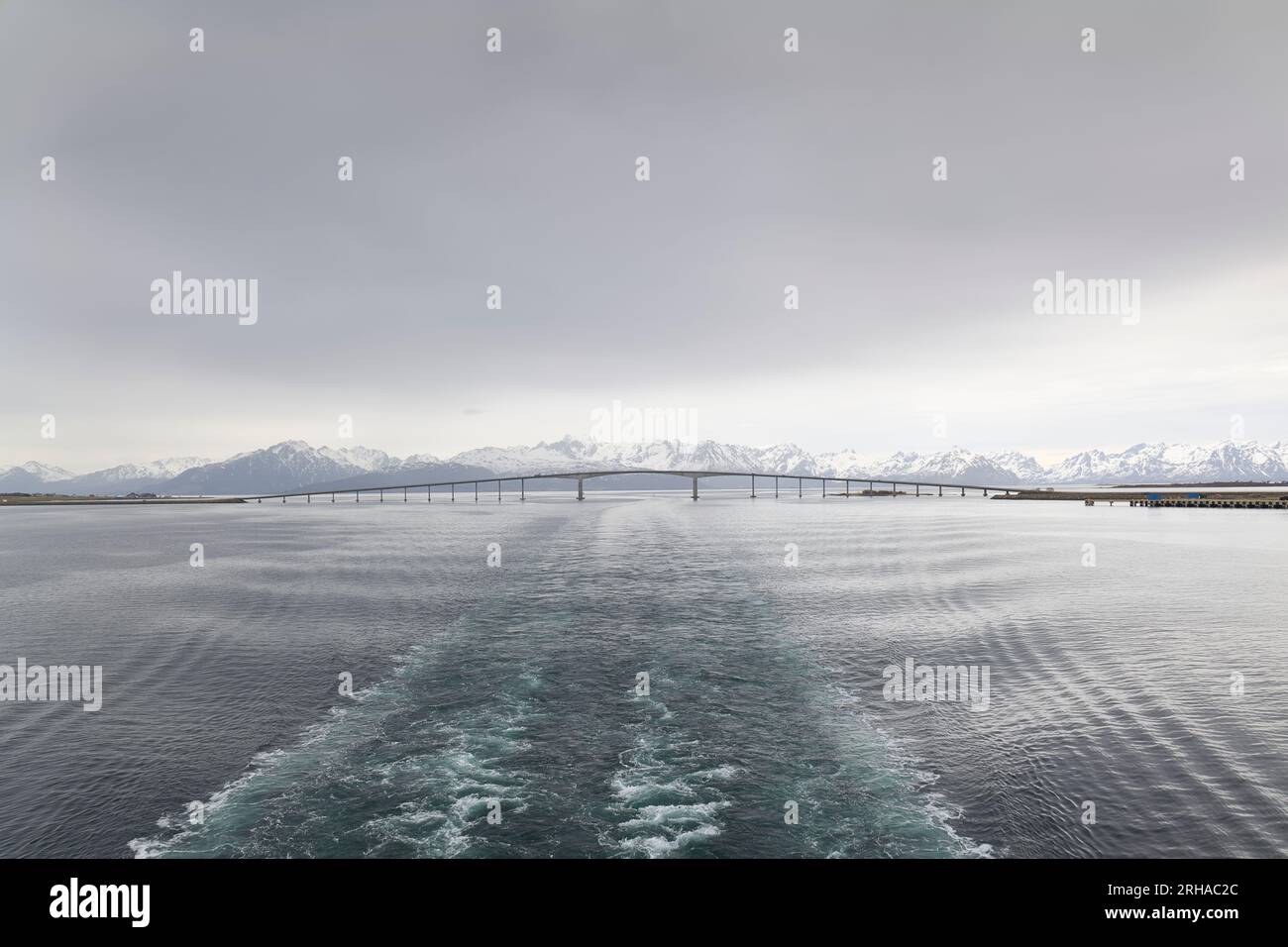 The 750m Cantilever Road Bridge, Andøy Bridge (Andøybrua), Spans The ...