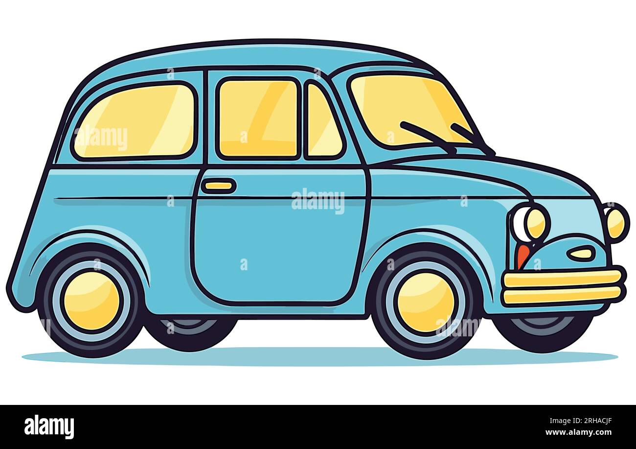 City car vector illustration concept, Cute vector smart car