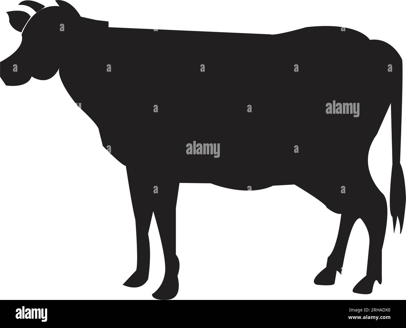 Cow vector black and white Stock Vector