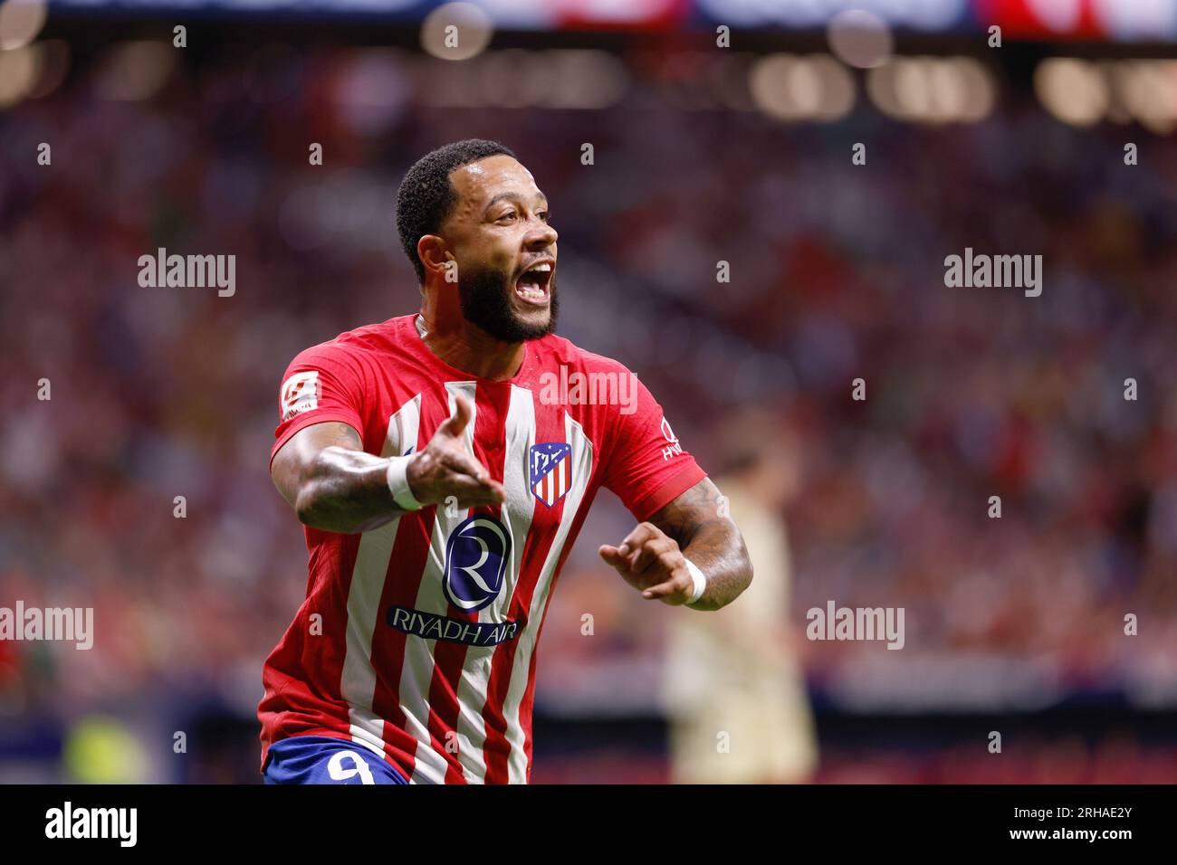 Memphis Depay of Atletico de Madrid during the Spanish championship La ...