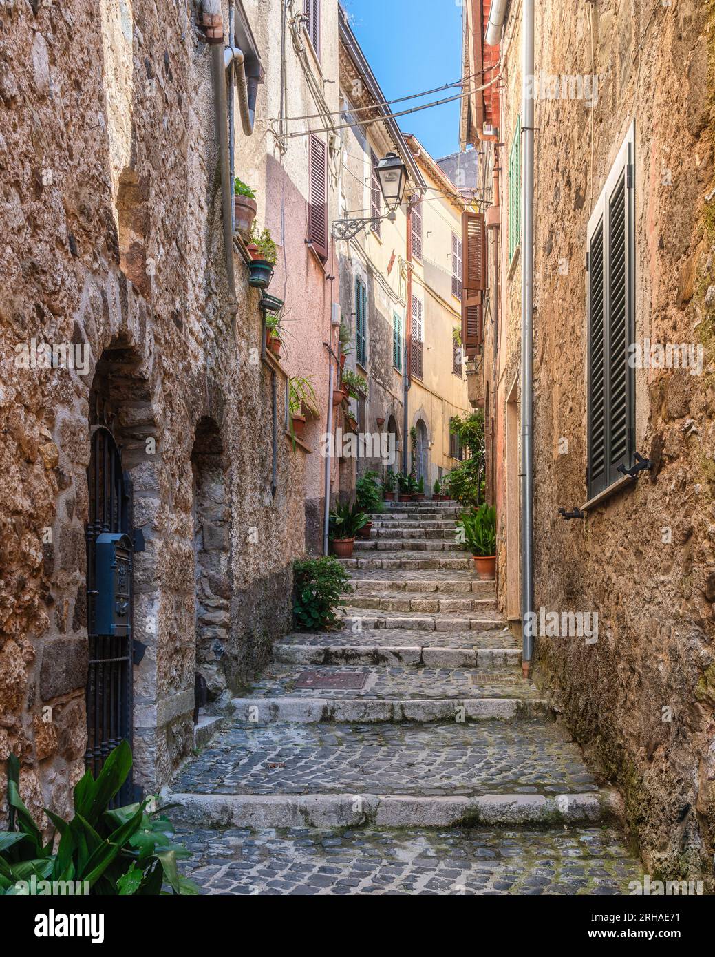 A beautiful sight in the picturesque village of Giuliano di Roma, in the Province of Frosinone, Lazio, Italy. Stock Photo