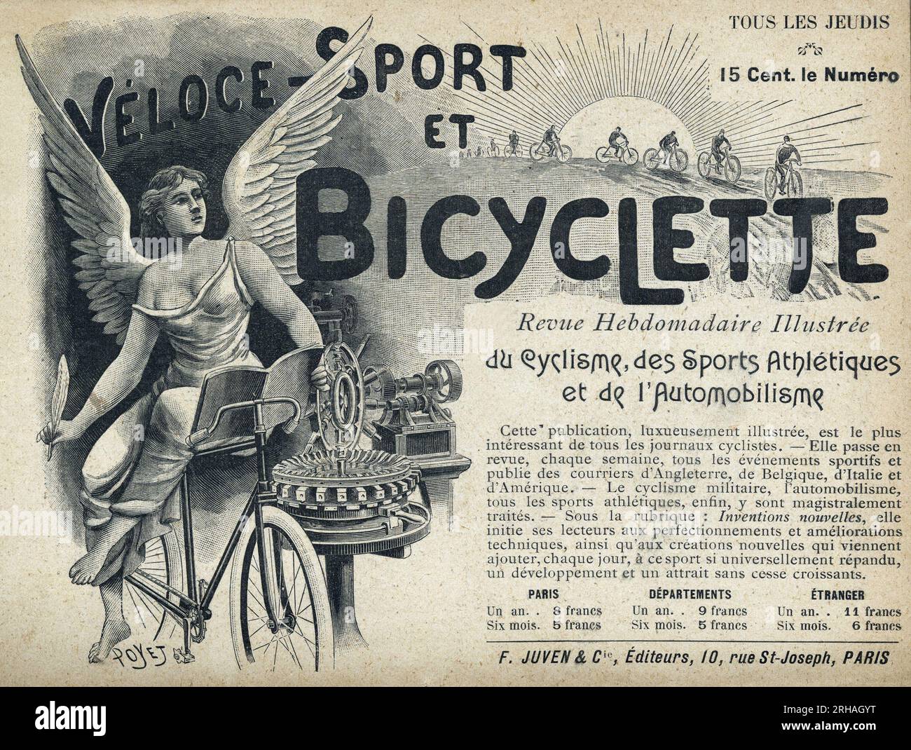 1892 Cyclisme Rare Revue LA BICYCLETTE N° 26 - Toutes les pages en photos