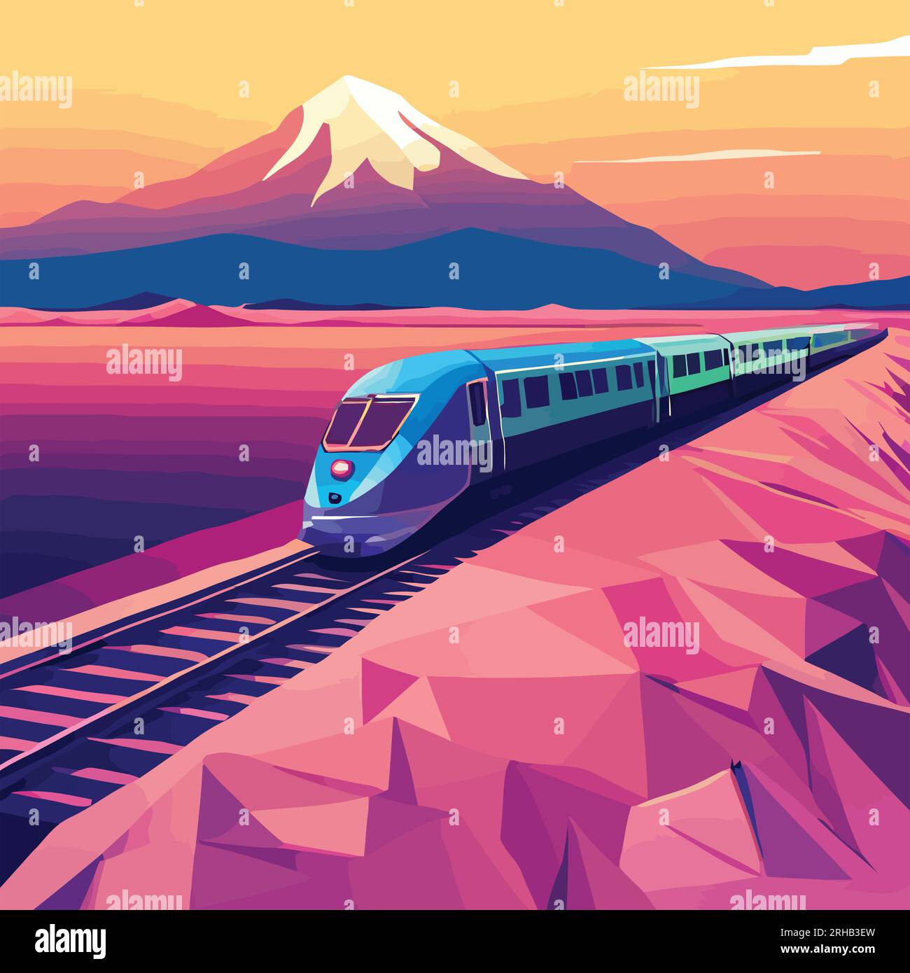 Landscape vector art illustration Stock Vector Image & Art Alamy