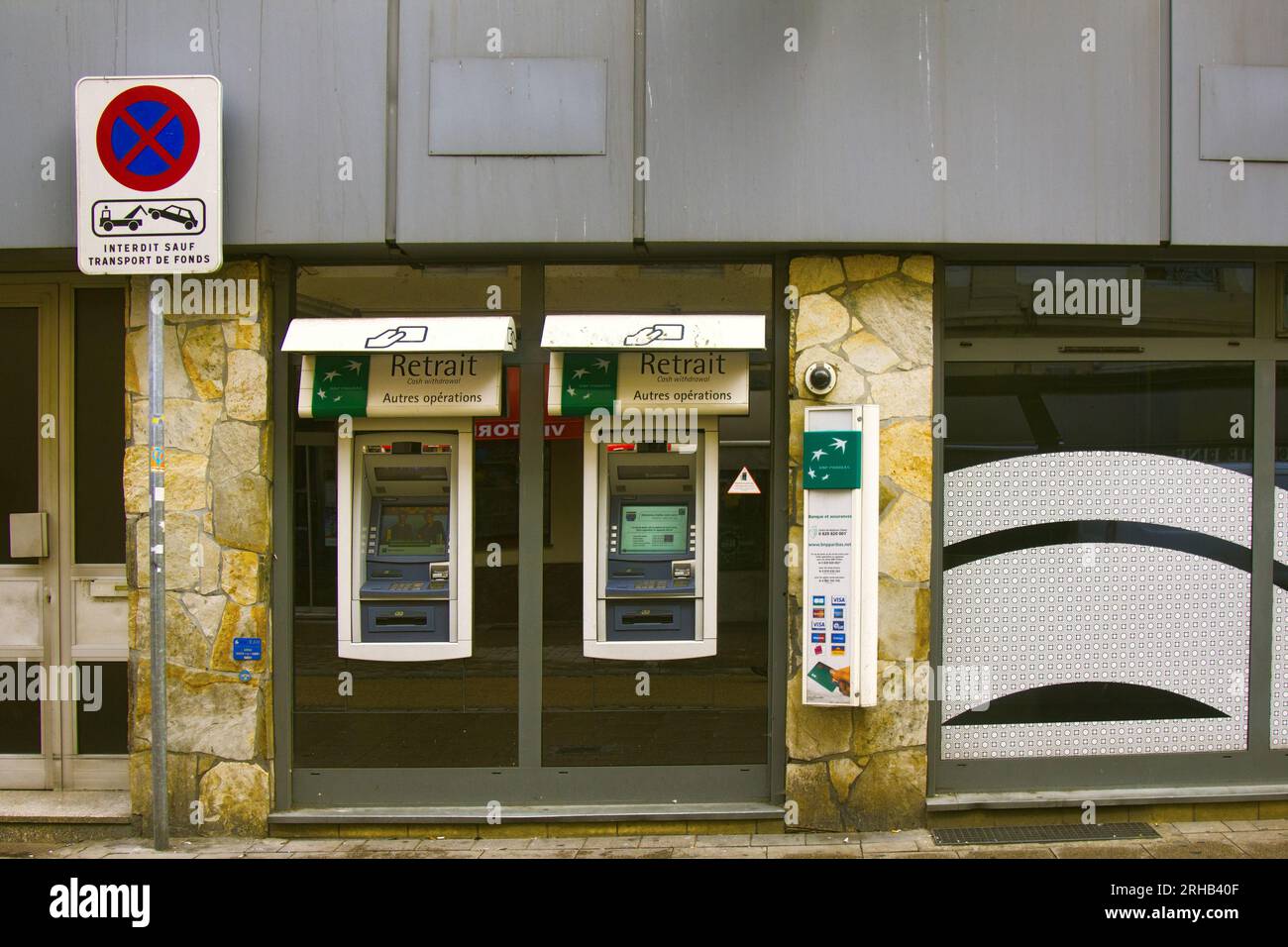 Strasbourg , France - October 17, 2017: ATMs, cash Casa, banks and wire money around the world. Obtaining money through ATM Stock Photo